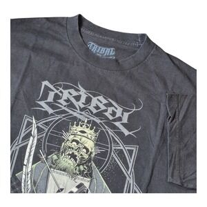 Tribal World Wide King Skeleton Illuminati Skull Black‎ T-Shirt Men's L